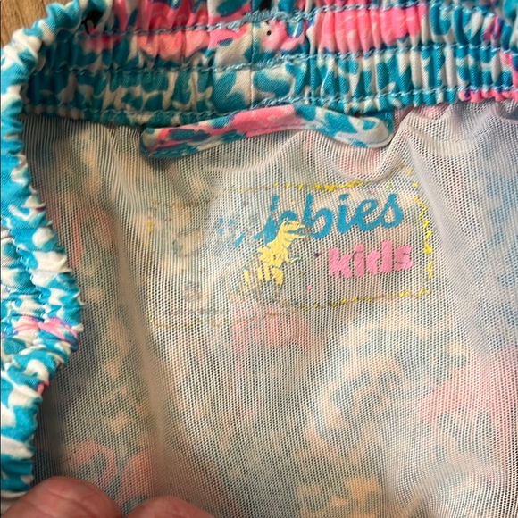 Chubbies Teal and Pink Flamingo Swim Shorts kids size 5 - Picture 7 of 8